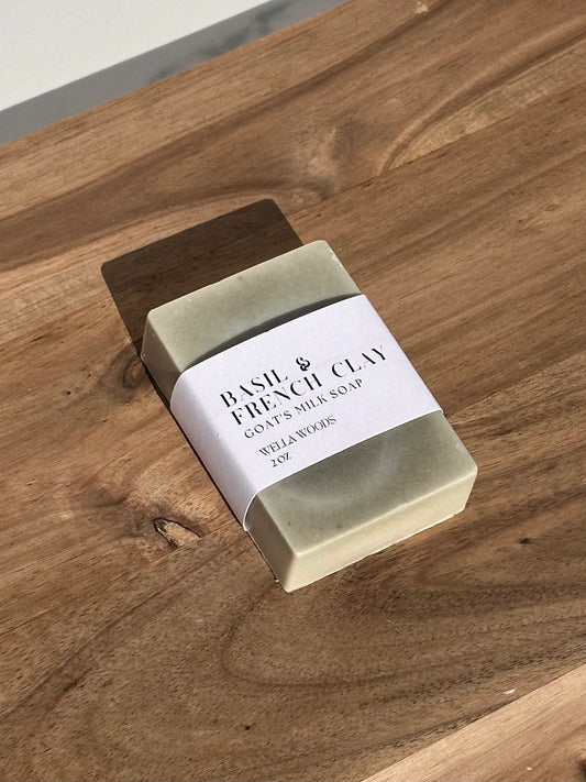 Basil & French Clay Goats Milk Soap