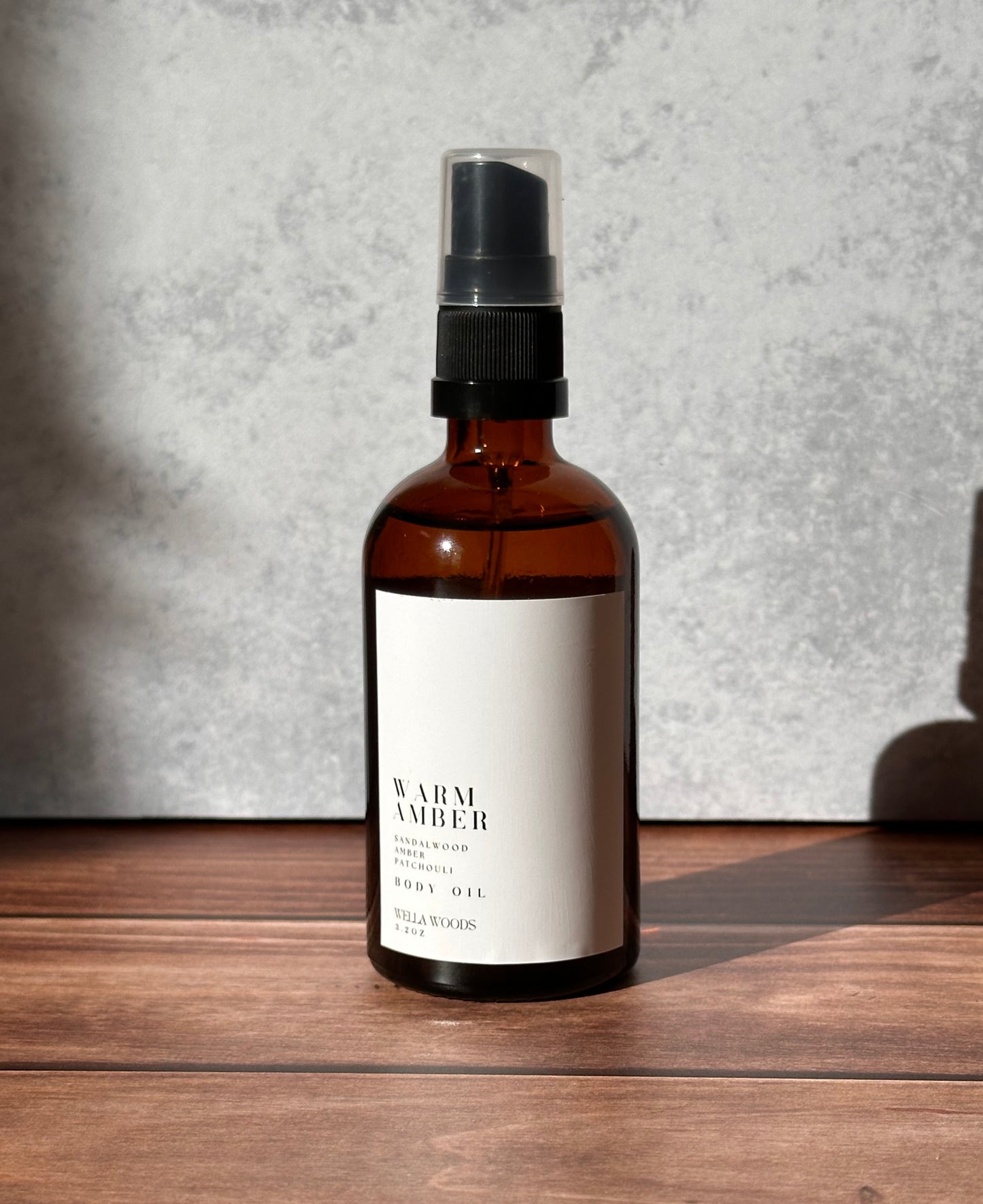 Warm Amber Travel Sized Body Oil | Luxurious Scented Skin Moisturizer, All Natural & Handcrafted